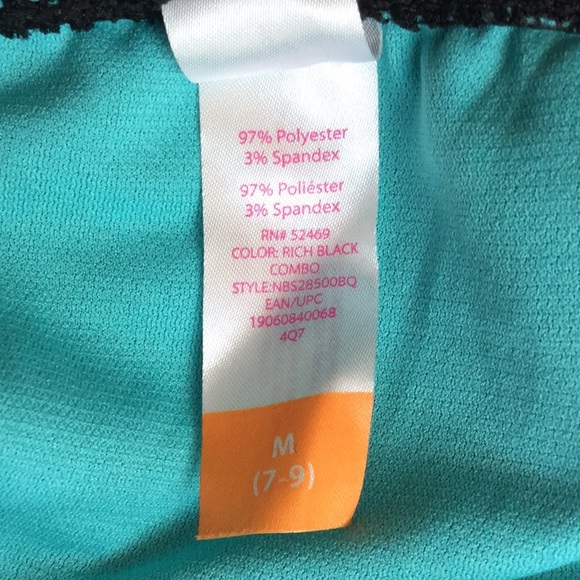 Turquoise Mesh String. Aqua Padded Top Two Piece - Picture 4 of 8